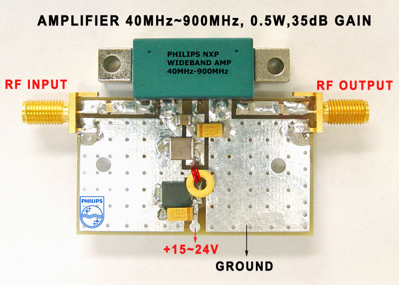 280MHz-470MHz 8W UHF Power amplifier RF amplifier power supply 5-12V 